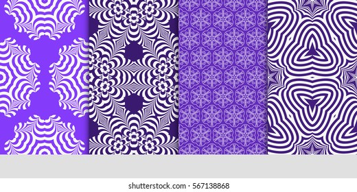 set of Lace seamless pattern with floral ornament. Creative Vector illustration. for design invitation, background, wallpaper