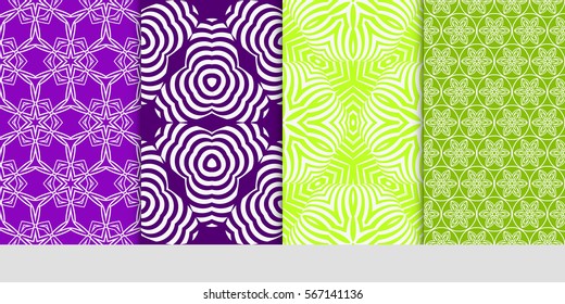set of Lace seamless pattern. floral ornament. Creative Vector illustration. for design invitation, background, wallpaper