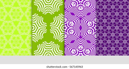set of Lace seamless pattern. floral ornament. Creative Vector illustration. for design invitation, background, wallpaper