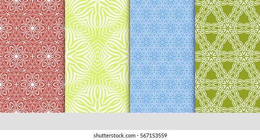 set of Lace seamless pattern with floral ornament. Creative Vector illustration. for design invitation, background, wallpaper