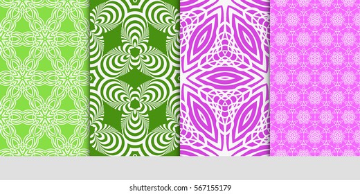 set of Lace seamless pattern. floral ornament. Creative Vector illustration. for design invitation, background, wallpaper