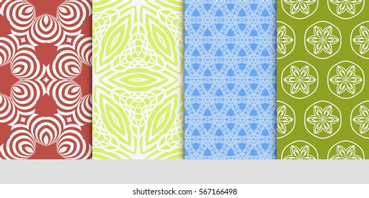 set of Lace seamless pattern with floral ornament. Creative Vector illustration. for design invitation, background, wallpaper