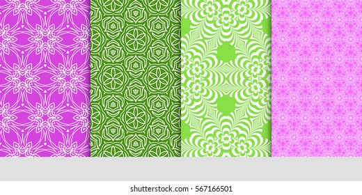 set of Lace seamless pattern. floral ornament. Creative Vector illustration. for design invitation, background, wallpaper