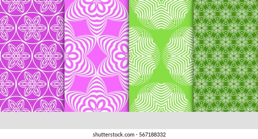 set of Lace seamless pattern. floral ornament. Creative Vector illustration. for design invitation, background, wallpaper