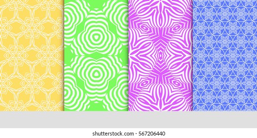 set of Lace seamless pattern. floral ornament. Creative Vector illustration. for design invitation, background, wallpaper