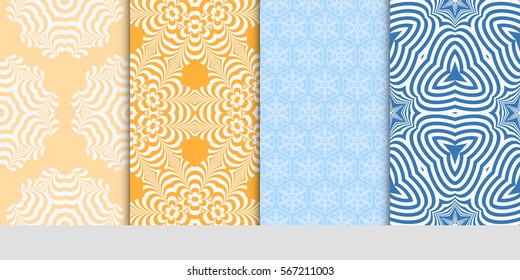 set of Lace seamless pattern with floral ornament. Creative Vector illustration. for design invitation, background, wallpaper