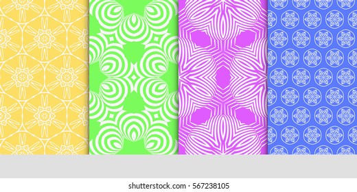set of Lace seamless pattern. floral ornament. Creative Vector illustration. for design invitation, background, wallpaper