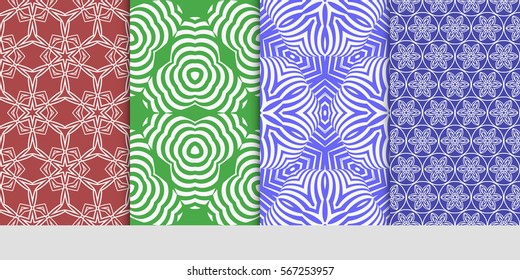 set of Lace seamless pattern. floral ornament. Creative Vector illustration. for design invitation, background, wallpaper