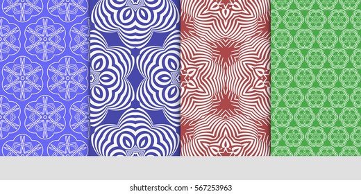 set of Lace seamless pattern. floral ornament. Creative Vector illustration. for design invitation, background, wallpaper