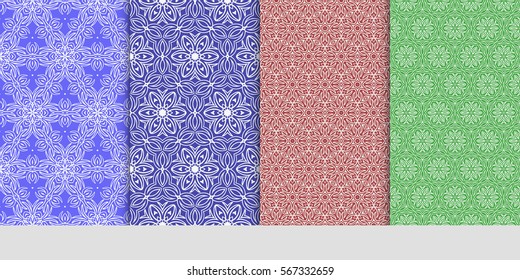 set of Lace seamless pattern. floral ornament. Creative Vector illustration. for design invitation, background, wallpaper