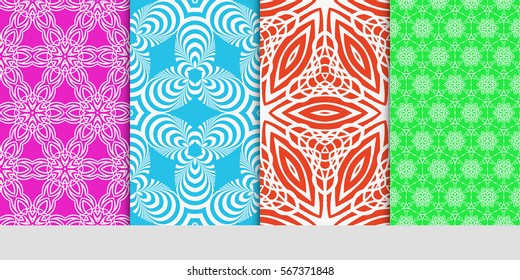 set of Lace seamless pattern. floral ornament. Creative Vector illustration. for design invitation, background, wallpaper