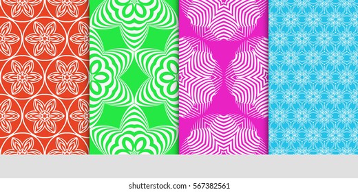 set of Lace seamless pattern. floral ornament. Creative Vector illustration. for design invitation, background, wallpaper