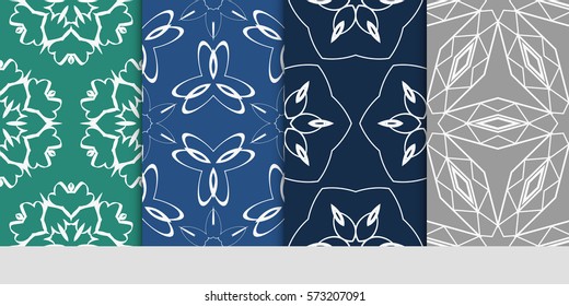 set of Lace seamless pattern. floral ornament. Creative Vector illustration. for design invitation, background, wallpaper