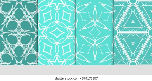 set of Lace seamless pattern. floral ornament. Creative Vector illustration. for design invitation, background, wallpaper