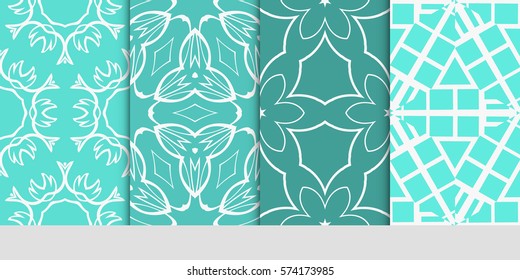 set of Lace seamless pattern. floral ornament. Creative Vector illustration. for design invitation, background, wallpaper