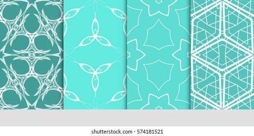 set of Lace seamless pattern. floral ornament. Creative Vector illustration. for design invitation, background, wallpaper