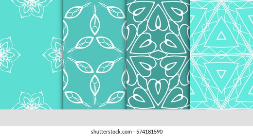 set of Lace seamless pattern. floral ornament. Creative Vector illustration. for design invitation, background, wallpaper