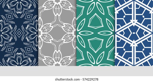 set of Lace seamless pattern. floral ornament. Creative Vector illustration. for design invitation, background, wallpaper
