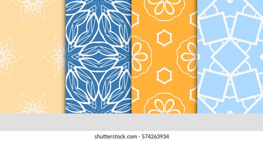 set of Lace seamless pattern. floral ornament. Creative Vector illustration. for design invitation, background, wallpaper