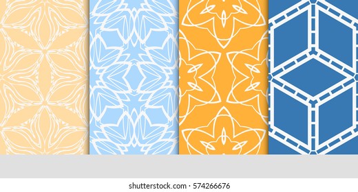 set of Lace seamless pattern. floral ornament. Creative Vector illustration. for design invitation, background, wallpaper