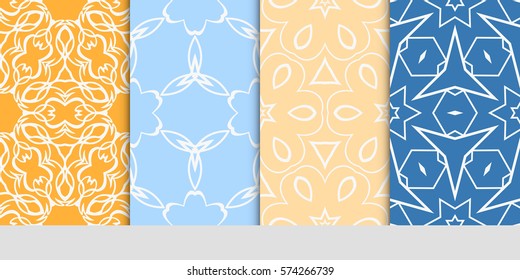 set of Lace seamless pattern. floral ornament. Creative Vector illustration. for design invitation, background, wallpaper