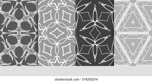 set of Lace seamless pattern. floral ornament. Creative Vector illustration. for design invitation, background, wallpaper