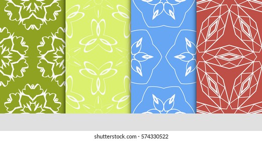 set of Lace seamless pattern. floral ornament. Creative Vector illustration. for design invitation, background, wallpaper