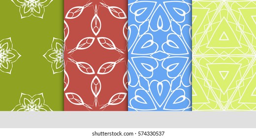 set of Lace seamless pattern. floral ornament. Creative Vector illustration. for design invitation, background, wallpaper