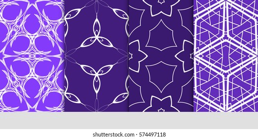 set of Lace seamless pattern. floral ornament. Creative Vector illustration. for design invitation, background, wallpaper