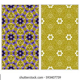 set of Lace seamless pattern. floral ornament. Creative Vector illustration. for design invitation, background, wallpaper