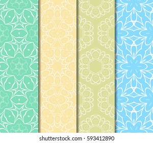 set of Lace seamless pattern with floral ornament. Creative Vector illustration. For the interior design, printing, web and textile design. set of Lace seamless pattern with floral ornament. Creative Vector illustration. For the interior design, printing, web and textile design.