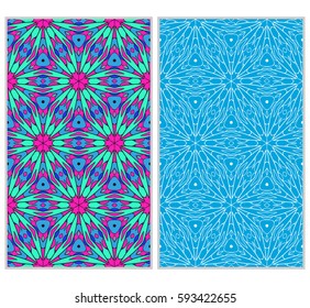 set of Lace seamless pattern. floral ornament. Creative Vector illustration. for design invitation, background, wallpaper