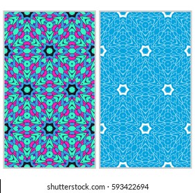 set of Lace seamless pattern. floral ornament. Creative Vector illustration. for design invitation, background, wallpaper