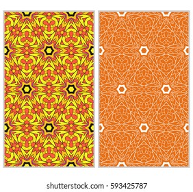 set of Lace seamless pattern. floral ornament. Creative Vector illustration. for design invitation, background, wallpaper