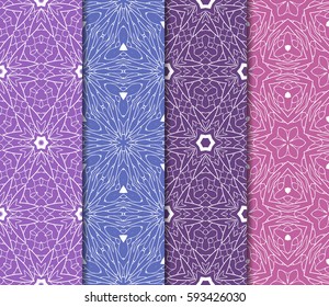 set of Lace seamless pattern. floral ornament. Creative Vector illustration. for design invitation, background, wallpaper