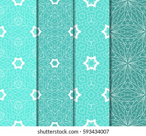 set of Lace seamless pattern. floral ornament. Creative Vector illustration. for design invitation, background, wallpaper