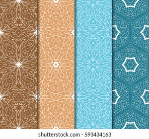 set of Lace seamless pattern. floral ornament. Creative Vector illustration. for design invitation, background, wallpaper