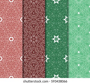 set of Lace seamless pattern. floral ornament. Creative Vector illustration. for design invitation, background, wallpaper set of Lace seamless pattern. floral ornament. Creative Vector illustration. for design invitation, background, wallpaper