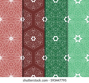 set of Lace seamless pattern. floral ornament. Creative Vector illustration. for design invitation, background, wallpaper
