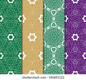 set of Lace seamless pattern. floral ornament. Creative Vector illustration. for design invitation, background, wallpaper
