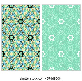 set of Lace seamless pattern. floral ornament. Creative Vector illustration. for design invitation, background, wallpaper