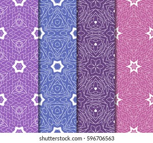set of Lace seamless pattern. floral ornament. Creative Vector illustration. for design invitation, background, wallpaper