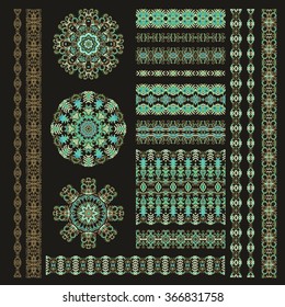 Set of laced decorative vignettes