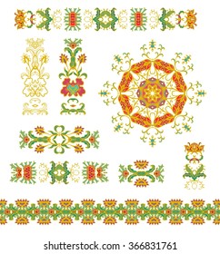 Set of laced decorative vignettes