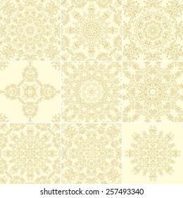 Set of laced ornamental compositions