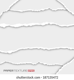  Set of lacerated papers, material design vector illustration