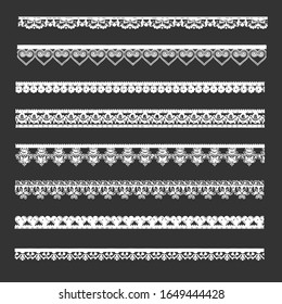 Set of laces art decor pattern design