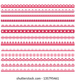 Set of laces isolated over white