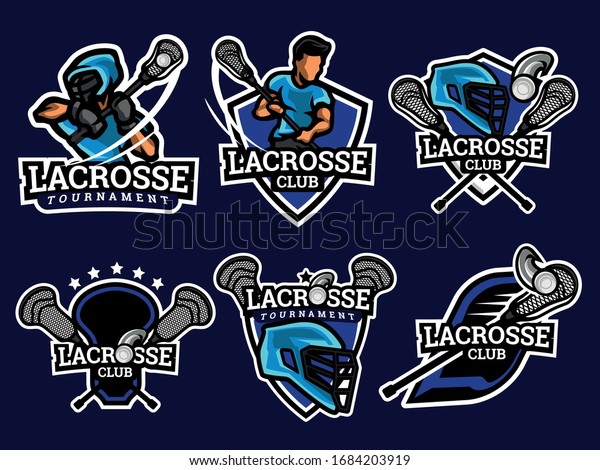 Set of lacrosse Logo. Lacrosse logo and badge.  Lacrosse vector illustration