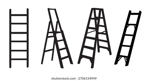 Conjunto de Ilustración vectorial de escalera